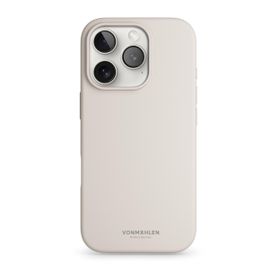 Vonmahlen iPhone 16 Pro Max Krem Yumuşak Silikon Kapak ve Kılıf