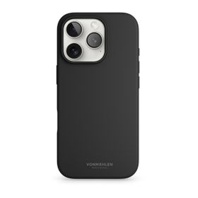 Vonmahlen iPhone 16 Pro Max Siyah Yumuşak Silikon Kapak ve Kılıf