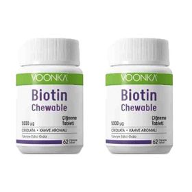 Voonka Biotin Chewable 5000 mcg 62 Çiğneme Tableti