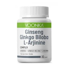 Voonka Ginseng Ginkgo Biloba L-Arginine 32 Kapsül