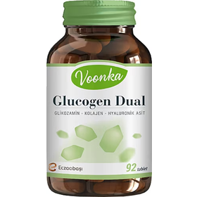 Voonka Glucogen Dual Glikozamin Kolajen Hyaluronik Asit 2x92 Tablet