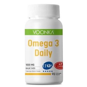 Voonka Omega 3 Daily 1000 mg 92 Kapsül Balık Yağı