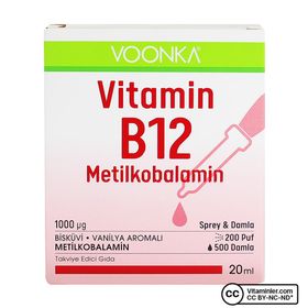 Voonka Vitamin B12 Metilkobalamin 1000 mcg 20 ml Damla