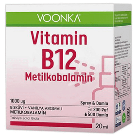 Voonka Vitamin B12 Metilkobalamin 20 ml Damla