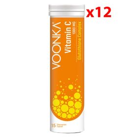 Voonka Vitamin C 1000 mg Glutathione Complex 12x15 Efervesan Tablet