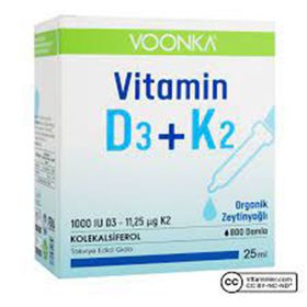 Voonka Vitamin D3 K2 25 ml Damla