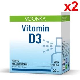 Voonka Yetişkin Vitamin D3 1000 IU 20 ml Sprey