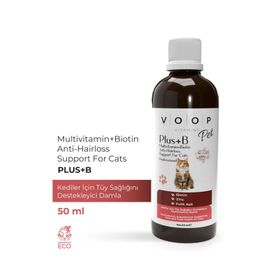 Voop Pet B Kediler İçin Tüy Dökülmesi Engelleyici 50 ml Vitamin İçerikli Damla