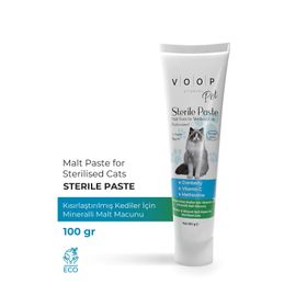 Voop Pet Sterile Paste Kısırlaştırılmış Kedilere 11 Vitamin Taurin 100 gr Vitamin ve Mineral Macun