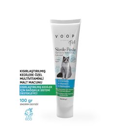 Voop Pet Sterile Paste Kısırlaştırılmış Kedilere 11 Vitamin Taurin 100 gr Vitamin ve Mineral Macun