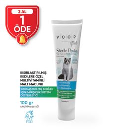 Voop Pet Sterile Paste Kısırlaştırılmış Kedilere 11 Vitamin Taurin 100 gr Vitamin ve Mineral Macun