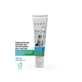 Voop Pet Sterile Paste Kısırlaştırılmış Kedilere 11 Vitamin Taurin 100 gr Vitamin ve Mineral Macun