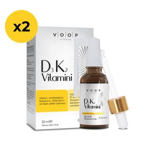 Voop Vitamin D3 K2 2x20 ml Sprey Damla