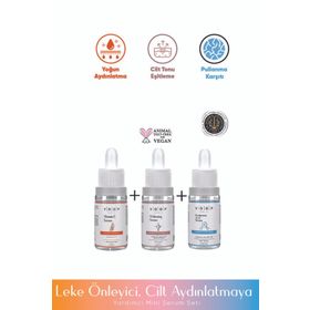 Voop Whitening 10 ml+Hyaluronic Acid 10 ml+Vitamin C 10 ml 3'lü Mini Serum Seti