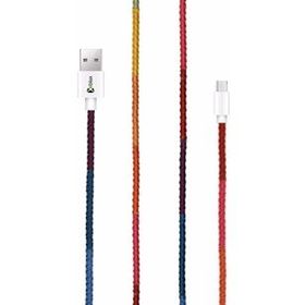 Vorson CC-003 Handmade Rainbow Micro Android 100 cm Şarj ve Data Kablosu