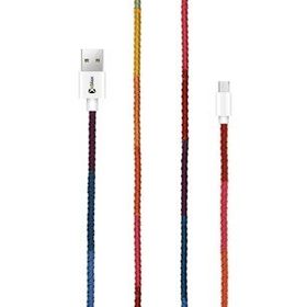 Vorson CC-003 Handmade Rainbow Micro Android 100 cm Şarj ve Data Kablosu