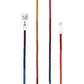 Vorson CC-003 Handmade Rainbow Micro Android 100 cm Şarj ve Data Kablosu
