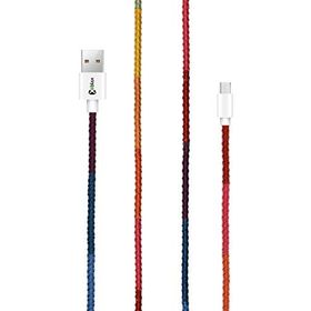 Vorson CC-003 Handmade Rainbow Micro Android 100 cm Şarj ve Data Kablosu