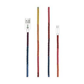 Vorson CC-003 Handmade Rainbow Micro Android 100 cm Şarj ve Data Kablosu