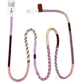 Vorson Handmade Purple Mix Micro 100 cm Şarj ve Data Kablosu