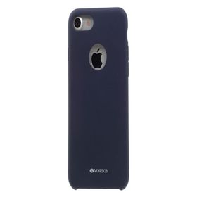 Vorson VC 005 iPhone 7 Rubber Metal Plakalı Lacivert Silikon Kılıf