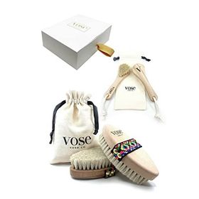 Vose 2'li Set Doğal At Kılı Selülit Tulip + Yüz Fırçası