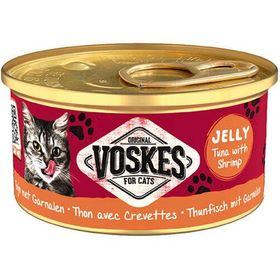 Voskes Ton Balıklı ve Karidesli Jelly 85 gr Kedi Yaş Konservesi