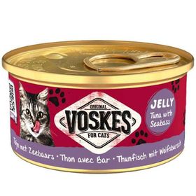 Voskes Ton Balıklı ve Levrek Jelly 85 gr Kedi Yaş Konservesi