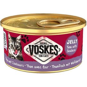 Voskes Ton Balıklı ve Levrek Jelly 85 gr Kedi Yaş Konservesi