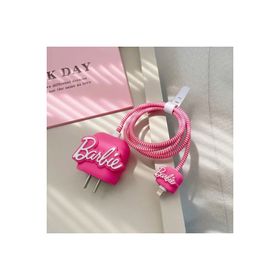 Vothoon iPhone 18W/20W Uyumlu Şarj Kablosu Örme Aparatı Toparlayıcı Barbie Şarj Kılıfı