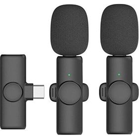 Vothoon Typ-C 2'li Mini Kablosuz Yaka Mikrofonu
