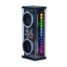 Vothoon V9 Şeffaf RGB Kablosuz 5.0 Taşınabilir Siyah Bluetooth Hoparlör