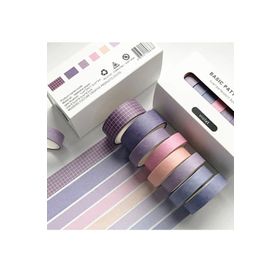 Vox Art 698 Washi 8'li Mix Ölçü 4 m Violet Dekor Bant Seti