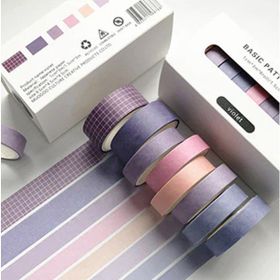 Vox Art 698 Washi 8'li Mix Ölçü 4 m Violet Dekor Bant Seti