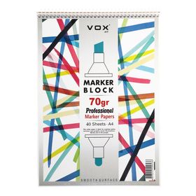 Vox Art A4 70 gr 40 Yaprak Marker Defteri