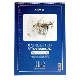 Vox Art Aydınger 52 gr A3 40 Yaprak Eskiz Defteri