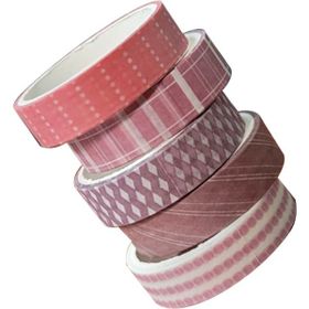 Vox Art M11-412 5'li 1.5 cm 10 m Washi Dekor Bant Seti
