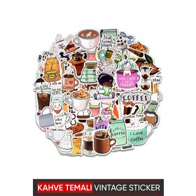 Vox Art Vintage 50'li 5-7 cm Coffee Sticker