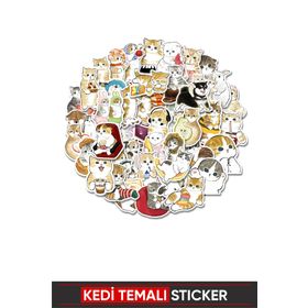 Vox Art Vintage 50'li 5-7 cm Kedi Sticker