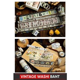 Vox Art Vintage Washi 10'lu Retro Desenli Kağıt Bant