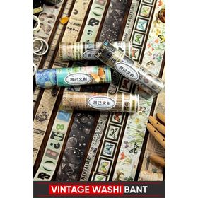 Vox Art Vintage Washi 10'lu Retro Desenli Kağıt Bant