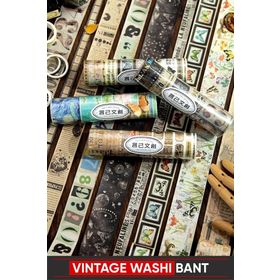 Vox Art Vintage Washi 10'lu Retro Desenli Kağıt Bant
