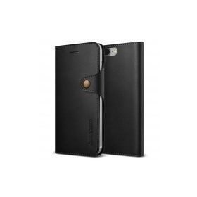 Vrs Design iPhone 8 Plus 7 Plus Black Native Diary Series Deri Kılıf