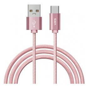 Vrs Design VRSTYPC 1 mt Pembe Quick 3.0 Type-C Veri ve Şarj Kablosu