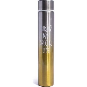 Vuki Ince Uzun Paslanmaz Çelik 300 ml Sarı Termos