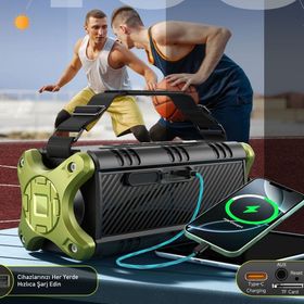 W-King D8-1 90 W Yeşil Bluetooth Hoparlör