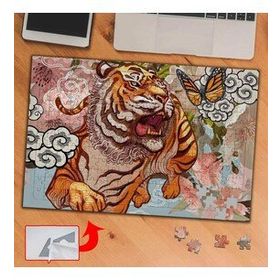W1412 Kaplan Çiçekler Kelebek 240 Parça Puzzle Yapboz Tablo