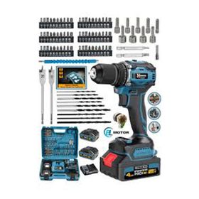 Wacker Germany Darbeli 013 Yeni Akıllı Sistem Kömürsüz Motor 258 VF Çift Akülü Vidalama 90 Parça Matkap