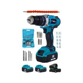 Wacker W-2130 Pro Alman Darbeli Kömürsüz Motor Samsung Pilli 2 Akülü Vidalama Matkap+84 Parça Aksesuar Set