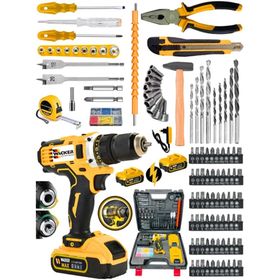 Wacker WX-600 Pro Alman Darbeli Kömürsüz Motor Samsung Pilli 2 Akülü Vidalama Matkap+84 Parça Aksesuar Set